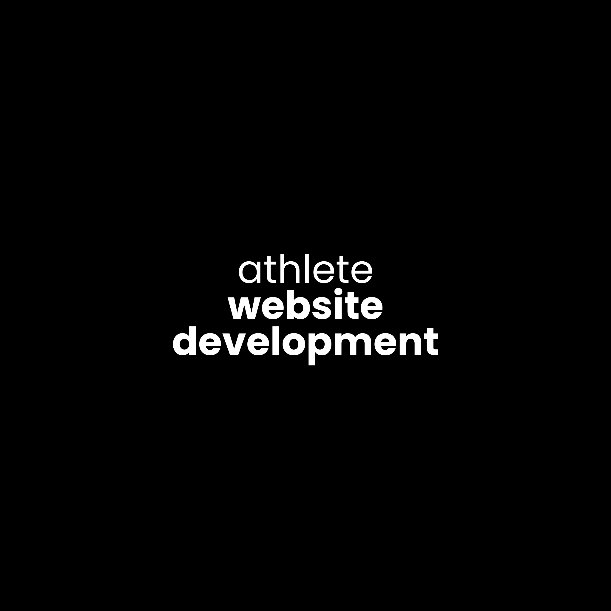 Athlete Website Development