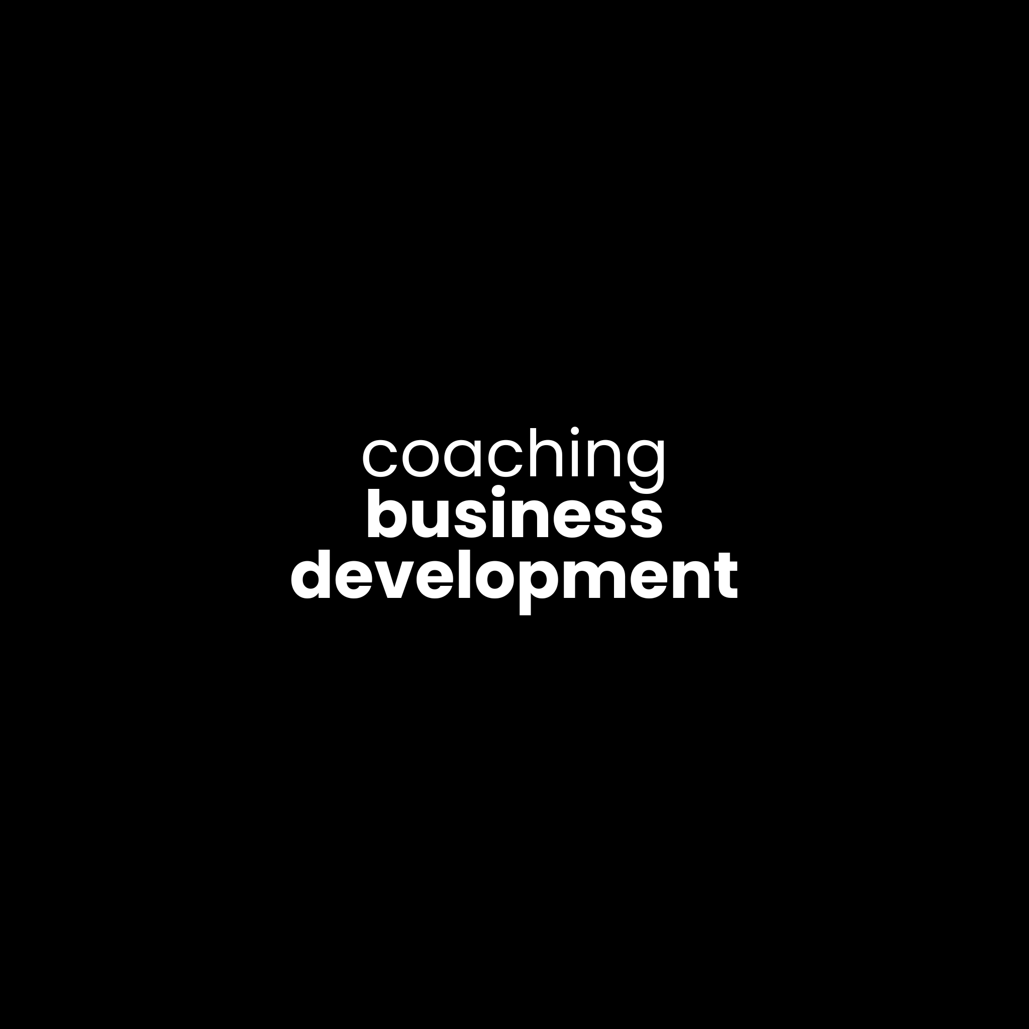 Coaching Business Development
